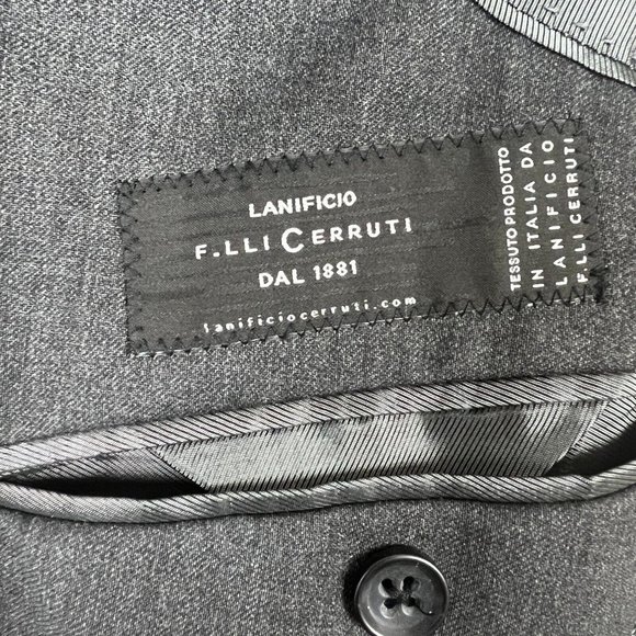 Banana Republic Blazer Jacket Mens 40S Gray Lanificio Wool Modern Fit Sport Coat - Picture 6 of 16